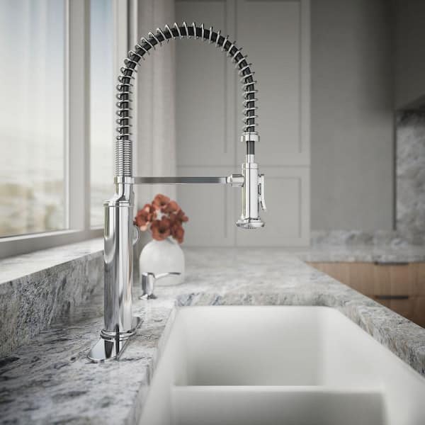 KOHLER Sous Pro-Style Single Handle Pull Down Sprayer Kitchen Faucet in ...