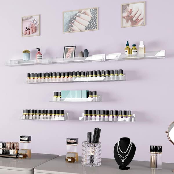 15 W x D Clear Acrylic Shelves, Clear Kids Floating