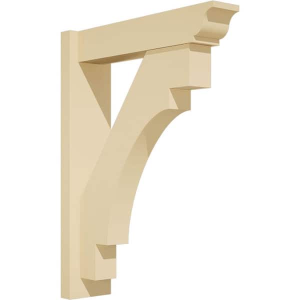 Ekena Millwork Merced 5 in. W x 26 in. H x 20 in. D Signature Urethane Polyurethane Outlooker with Traditional Ends