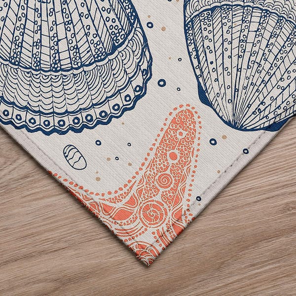 Surfside Beige 2 ft. 3 in. x 7 ft. 6 in. Geometric Indoor/Outdoor Area Rug