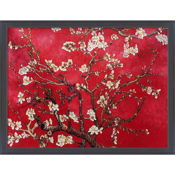 LA PASTICHE of Almond Tree in Blossom Vincent Van Gogh Gallery Black Framed Nature Oil Painting Art Print in. 44 in. VG2238-FR-26240530X40 - The Home Depot