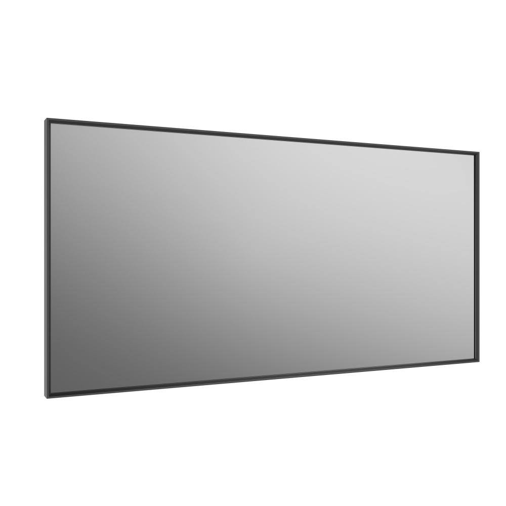 60 in. W x 36 in. H Beveled Edge Rectangle Aluminum Framed Wall Bathroom Vanity Mirror in Black price history on PriceWatchPro