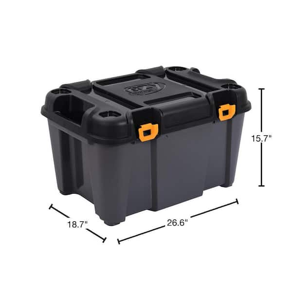 IRIS WEATHERTIGHT Latching Flat Lid Storage Box, 11.5 gal, 15.7 x