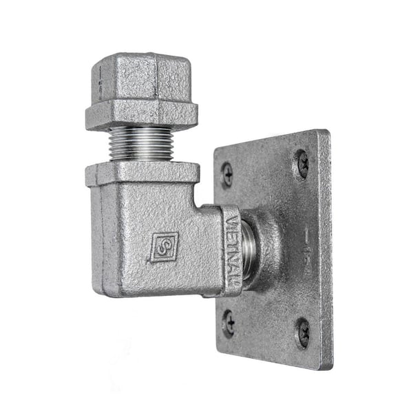 PIPE DECOR 1/2 in. Black Steel Pipe Square Hook Kit