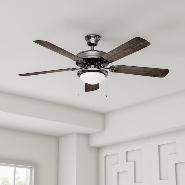 Hampton Bay Trice 52 in. LED Gunmetal Ceiling Fan with Light Kit