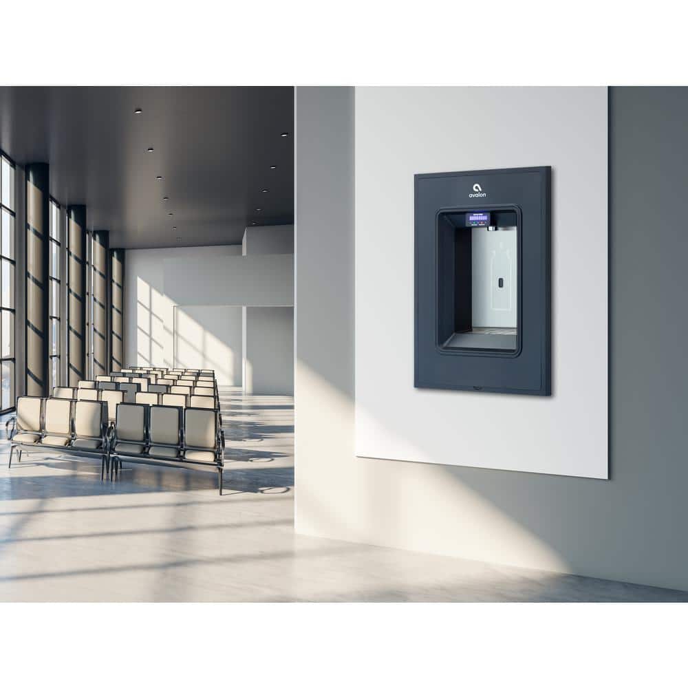 Avalon Black Stainless Steel Wall-Mounted Touchless Bottle Filler
