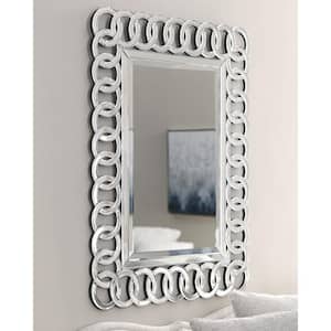 Large Rectangle Mirror Beveled Glass Art Deco Mirror (42 in. H x 30 in. W)