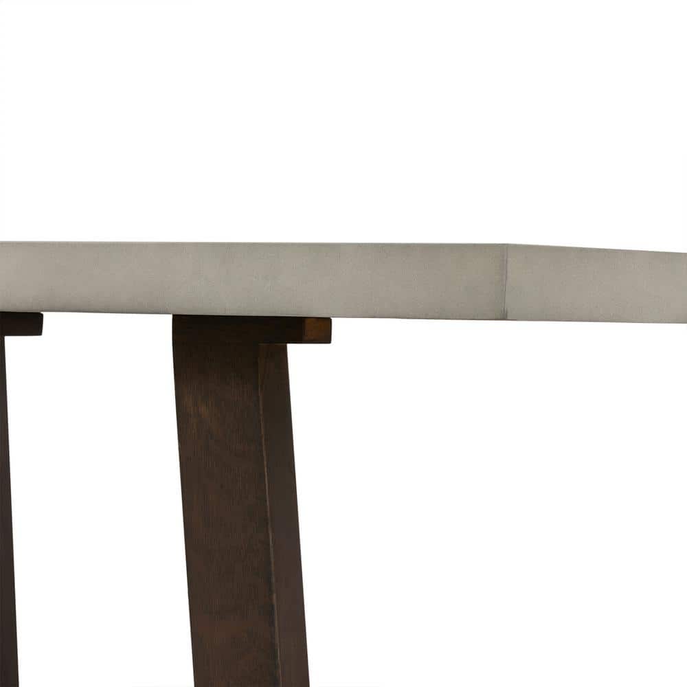 Elodie Gray Concrete and Oak Console Table