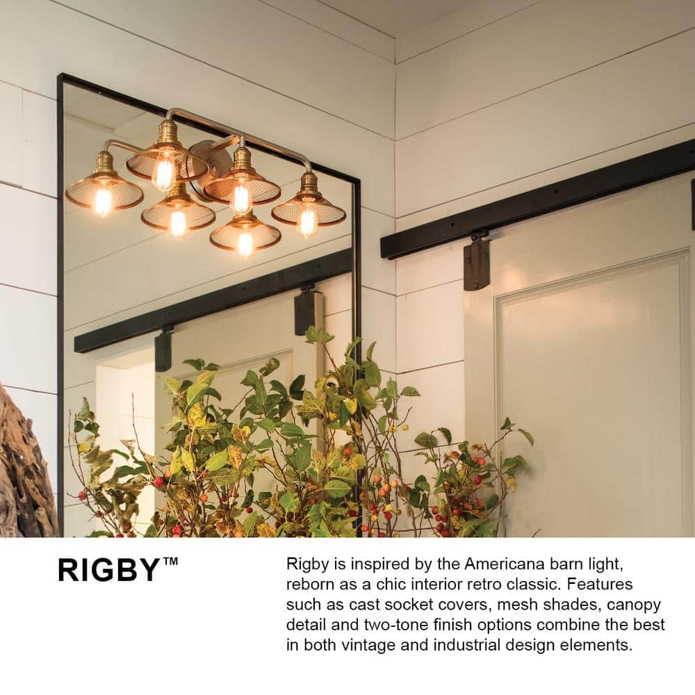 Rigby Antique Nickel 2-Light Mesh Shade Bathroom Vanity Sconce