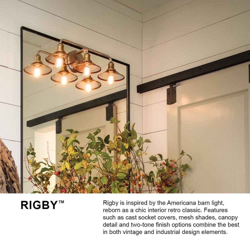Rigby Americana-Inspired Polished Nickel 2-Light Bath Fixture
