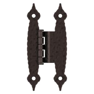 Oil Rubbed Bronze 3/8 in (10 mm) Offset Non-Self Closing, Face Mount Cabinet Hinge (2-Pack)