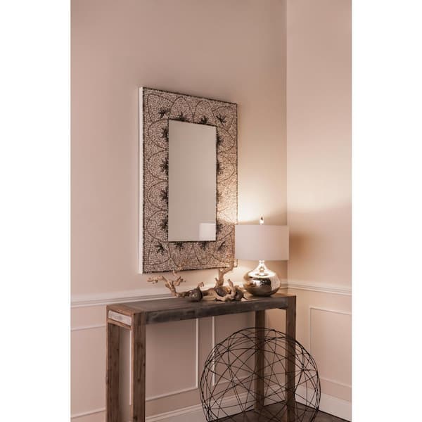 Titan Lighting Paloma 51 in. Concrete/Atlantic Brushed Standard Rectangle Wood Console Table