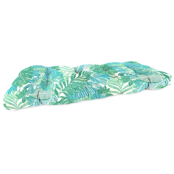 Jordan Manufacturing 44 in. W x 18 in. D x 4 in. T Rectangular Outdoor Wicker Bench Cushion in Wesley Bayou