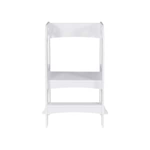22.83 in. D White Child Standing Tower Step Stools for Kids Toddler Step Stool for Kitchen Counter