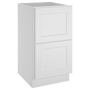 Dove Painted Shaker Ready to Assemble 2-Drawer Base Cabinet Stock Kitchen Cabinet(18 in. W x 34-1/2 in. H x 24 in. D)