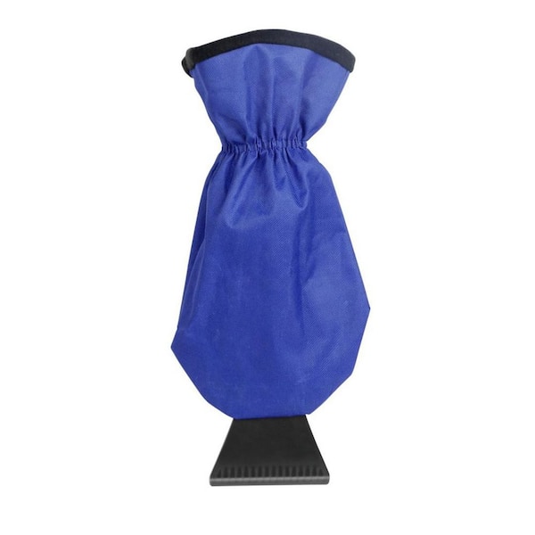 Medium Polyester Ice Scraper Gloves Car Windshield Snow Scraper Remover Gloves in Purple One Pack