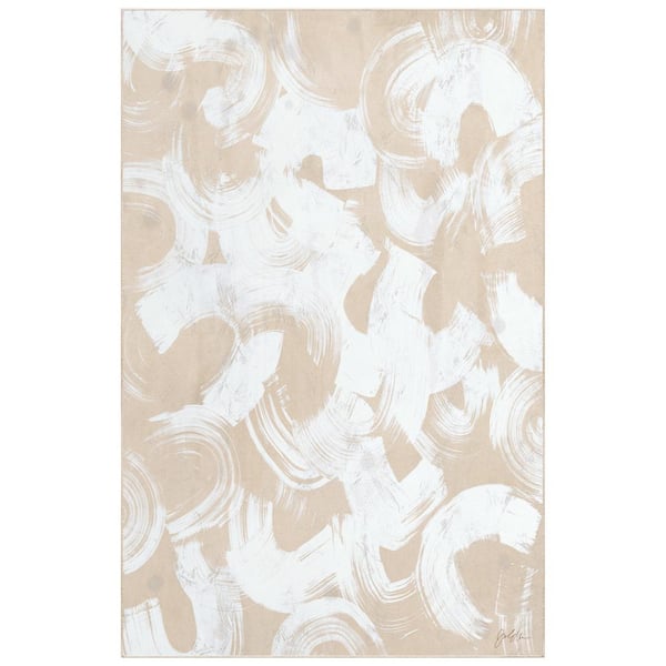 Empire Art Direct Multi-Colored 5 ft. x 8 ft. Swish Stone I Washable Abstract Art Area Rug