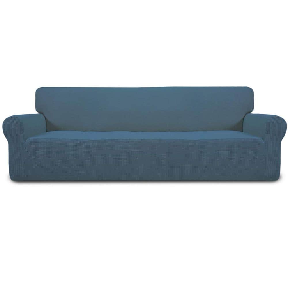 Dyiom Stretch 4-Seater Sofa Slipcover 1-Piece Sofa Cover Furniture  Protector Couch Soft with Elastic Bottom, Bluestone B0855FCLYZ - The Home  Depot