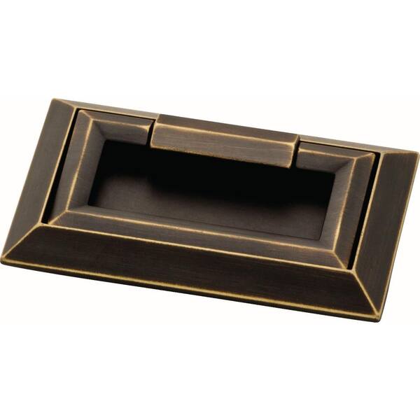 Liberty External Campaign 3 in. (76mm) Center-to-Center Bronze with Gold Highlights Drawer Pull