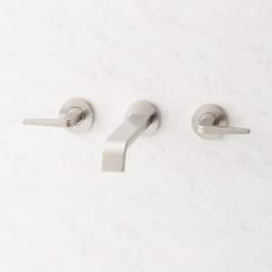 Drea 8 in. Widespread Double Handle Bathroom Faucet in Brushed Nickel