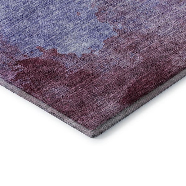Mayfield Premium Machine Washable Abstract AMF1138 Purple 5 ft. x 7 ft. 6 in. Area Rug