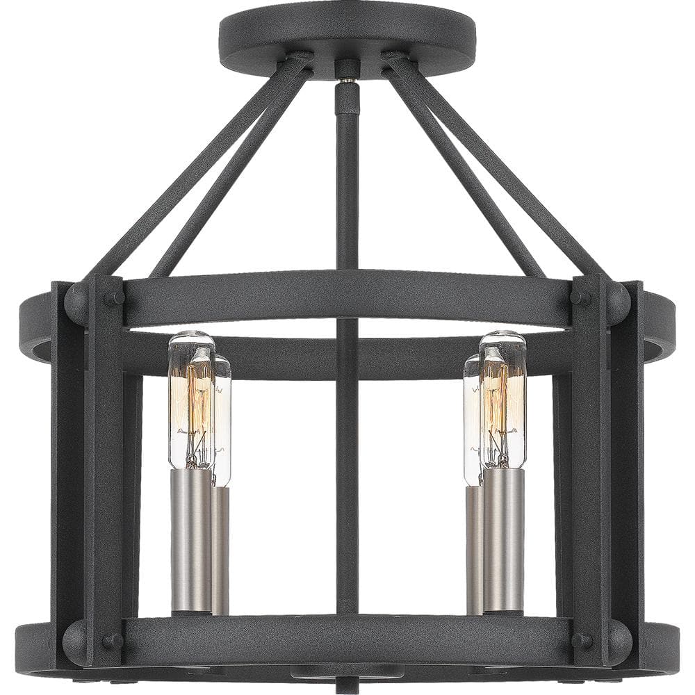 Victor 16" Transitional Dual-Finish Semi-Flush Mount Light