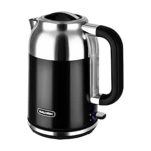 Retro 7-Cup Black Cordless Electric Kettle