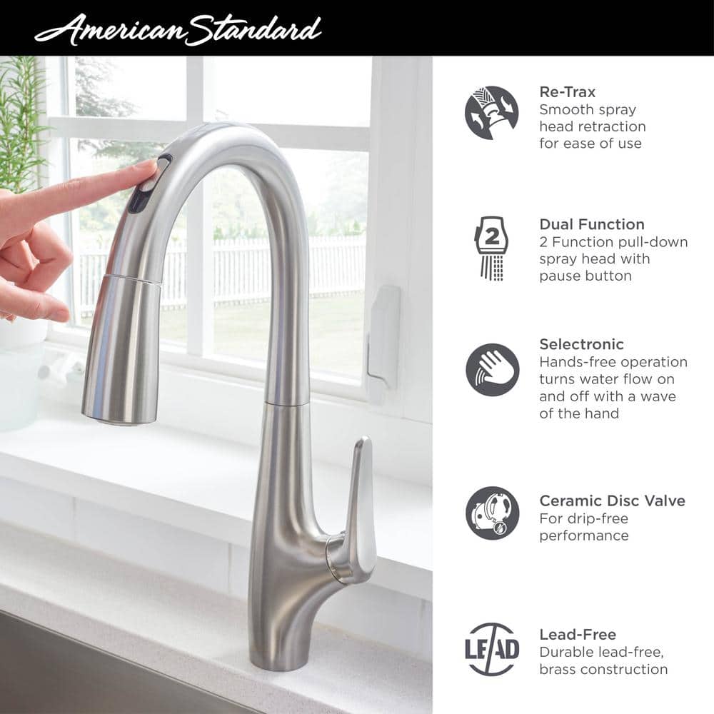 Delancey Polished Nickel Pull-Down Kitchen Faucet