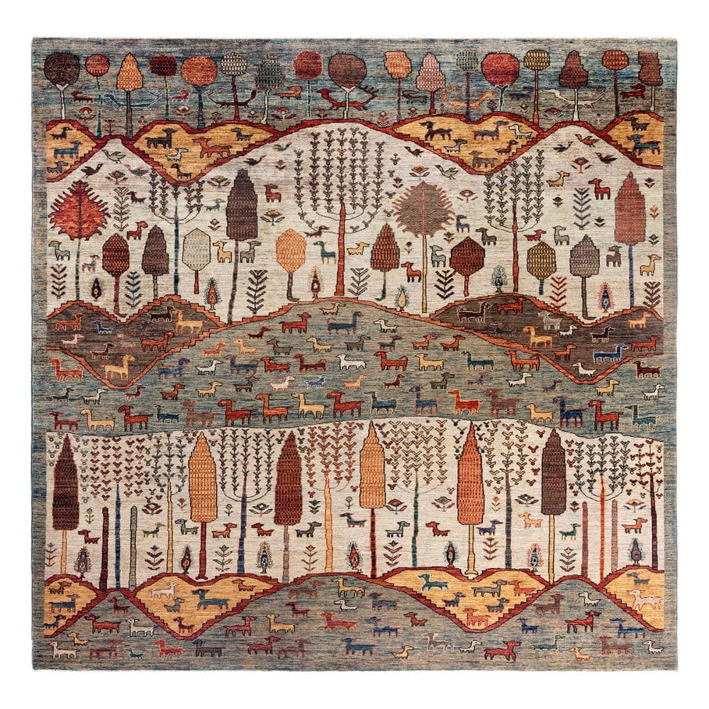 Tribal Gray 8 X 10 Hand Knotted Wool Indoor Area Rug price history on PriceWatchPro