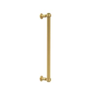 Contemporary 18 in. Back to Back Shower Door Pull in Unlacquered Brass
