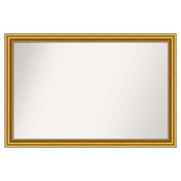 Amanti Art Townhouse Gold 41.75 in. x 27.75 in. Custom Non-Beveled Wood Framed Batthroom Vanity Wall Mirror