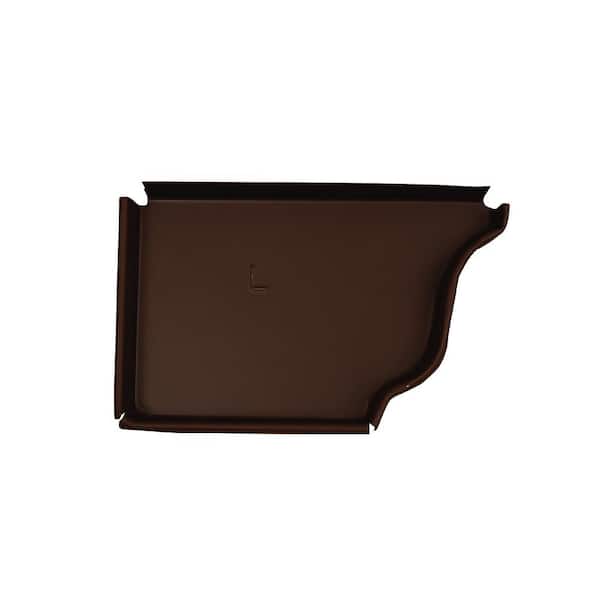 5 in. Royal Brown Aluminum K-Style Left End Cap