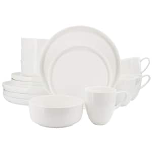 Gibson Home 12 Piece In White Stoneware Dinnerware Set