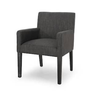 Vensel Espresso and Charcoal Fabric Arm Chair