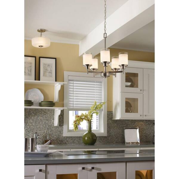 Progress Lighting Alexa 6-Light Brushed Nickel Traditional Chandelier