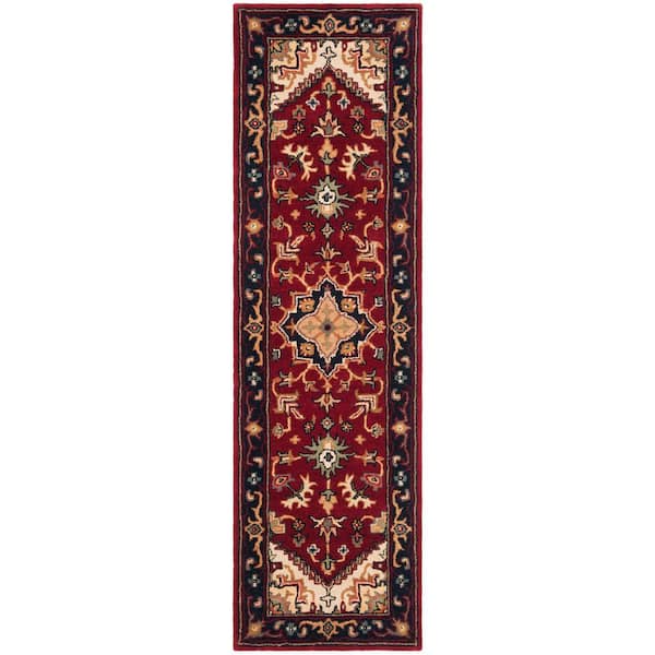 SAFAVIEH Heritage Red 2 ft. x 8 ft. Border Floral Medallion Runner Rug