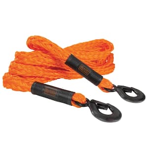 1.25 in. x 14 ft. Tow Rope with Clip Hooks and 4,500 lbs. Break Strength