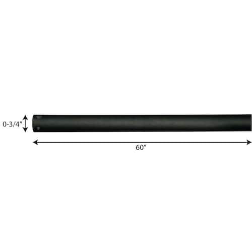AirPro 60 in. Forged Black Extension Downrod Progress Lighting Ceiling Fan Downrods