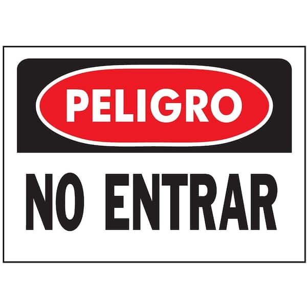 Everbilt 10 in. x 14 in. Plastic Peligro No Entrar Sign