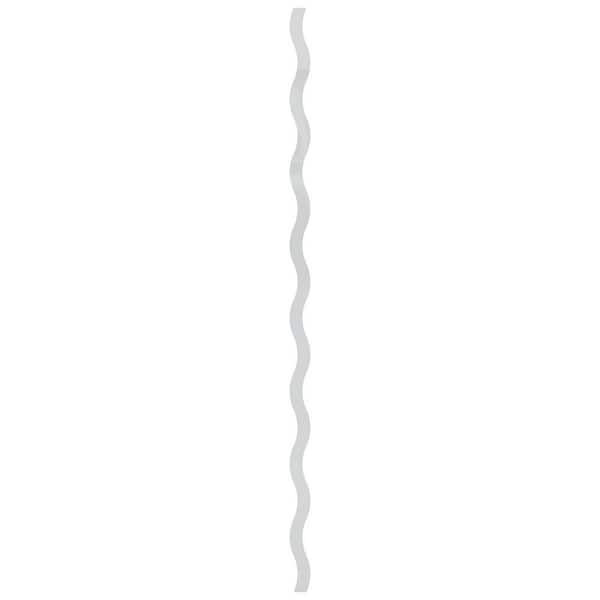 Ekena Millwork Brazos 0.125 in. T x 0.25 ft. W x 8 ft. L White Acrylic Resin Decorative Wall Paneling 22-Pack