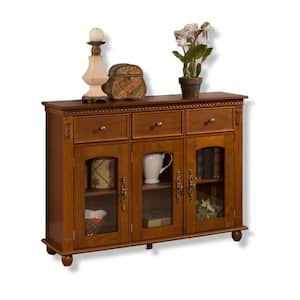 SignatureHome Finish Walnut Material Wood Shape Rectangle Buffet Cabinet Console Dimensions: 42"W x 12"L x 31"H