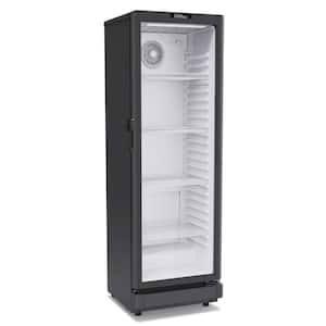 8.5 cu. ft. Commercial Upright Display Refrigerator Glass Door Beverage Cooler in Black