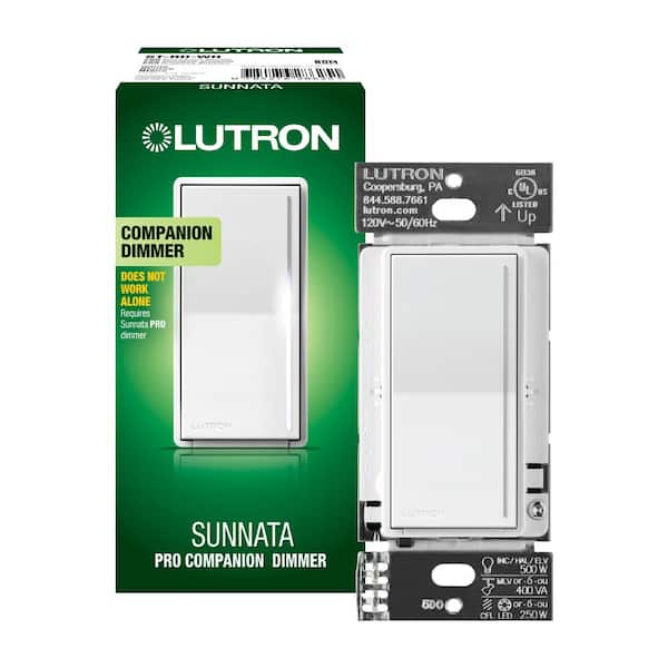 Lutron Sunnata Companion Dimmer Switch, only for use with Sunnata Pro LED+ Dimmer Switches, White (ST-RD-WH)