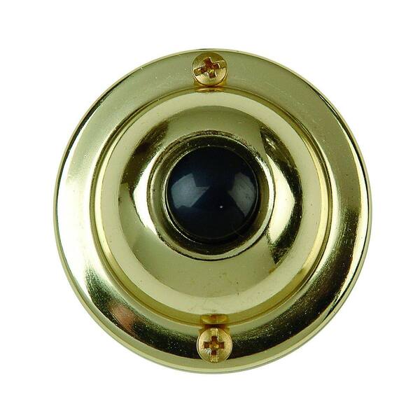 Carlon Wired Round Door Bell Push Button, Brass (6 per Case)