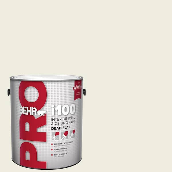 BEHR PRO 1 gal. #GR-W09 Snowfall White Dead Flat Interior Paint