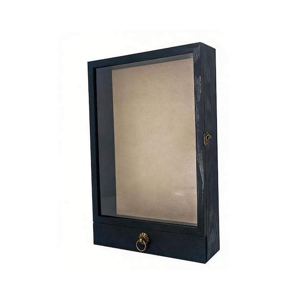 Black 11 in. x 16 in. Wood Deep Shadow Box Frame Decorative Box