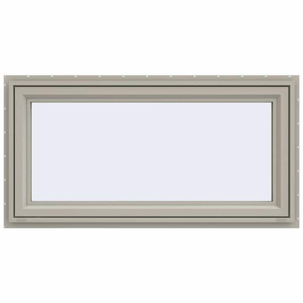 JELD-WEN 47.5 in. x 23.5 in. V-4500 Series Desert Sand Painted Vinyl Awning Window with Fiberglass Mesh Screen