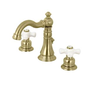 American Classic 8 in. Widespread 2-Handle Bathroom Faucet in Brushed Brass