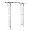 Outsunny 82 in. Decorate Metal Garden Trellis Arch for Backyard ...