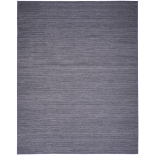 Nourison Washable Essentials Navy 9 ft. x 12 ft. All-over design Contemporary Area Rug